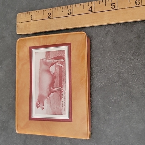 Remelon Plastic Wallet Featuring Jersey Cow Farmer, Vintage - Picture 4 of 10